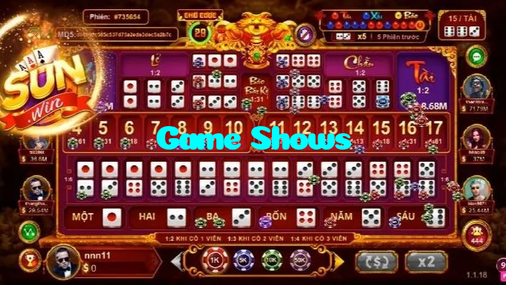 available types of Game Shows bet including pre-match live express and system bets